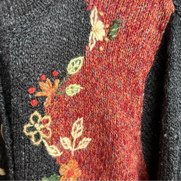 Croft & Barrow Size Large New Floral Cardigan Grandma Y2K Vintage Lagenlook Boho - Picture 5 of 12